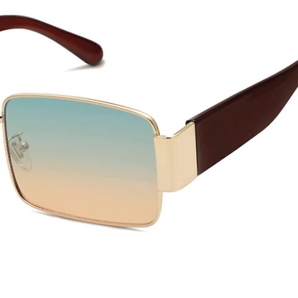 COPY - Retro Vintage Rectangular Sunglasses - Picture 3 of 3